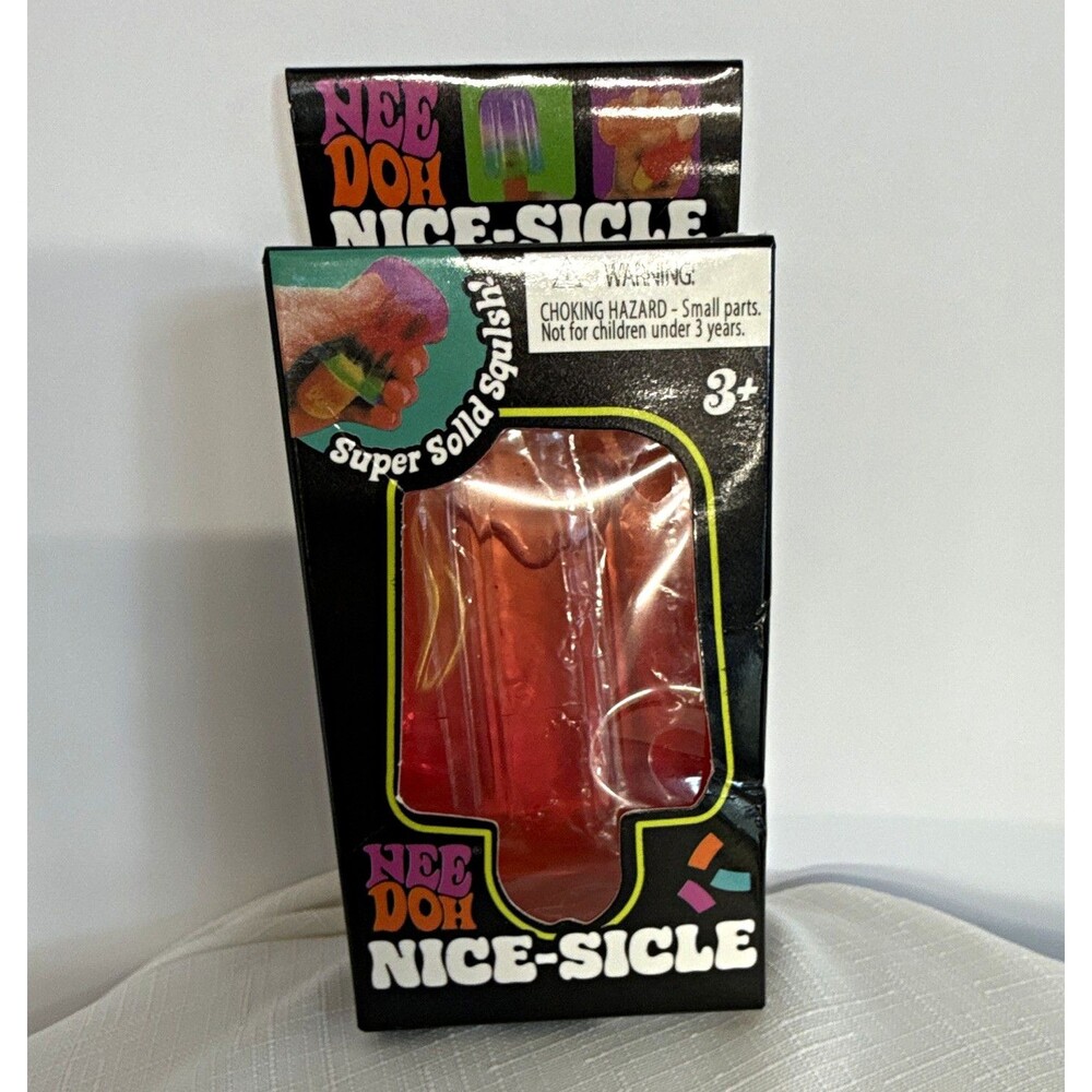 Schylling Nee Doh Nice-Sicle Squish Toy, Red, Ages 3+, 25267NAB